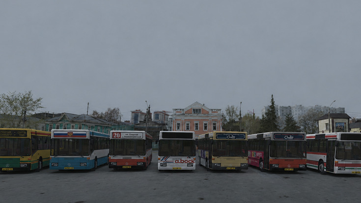 28 Барнаульских перекрасок для Mercedes O405N (дополнение Hamburg Tag & Nacht)